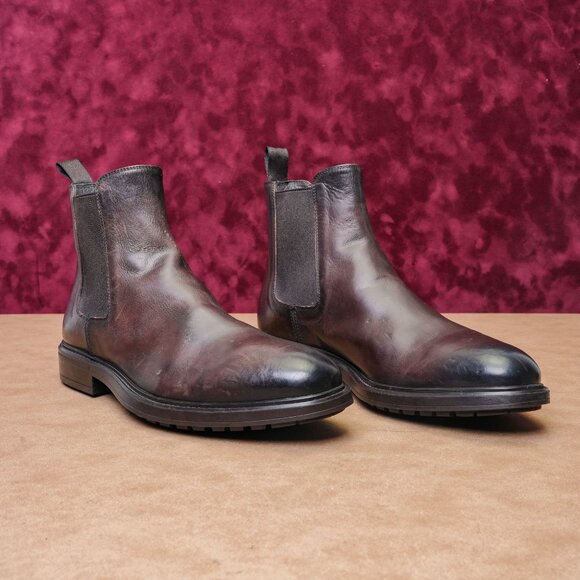 Adam Derrick To Boot New York Mens Largo Chelsea Brown Leather Boots sz 8.5 - Picture 1 of 8
